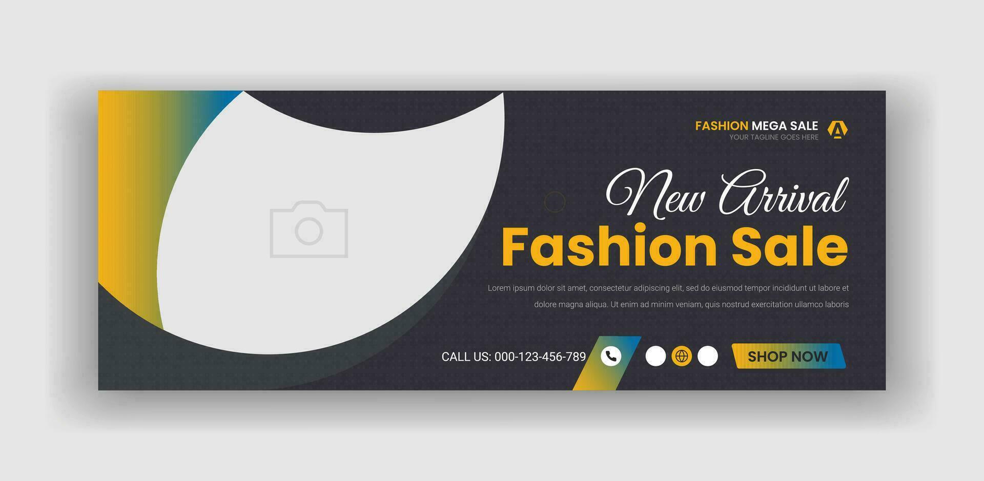 fashion sale social media post cover banner design template. fashion sale cover photo design. fashion sale web banner vector