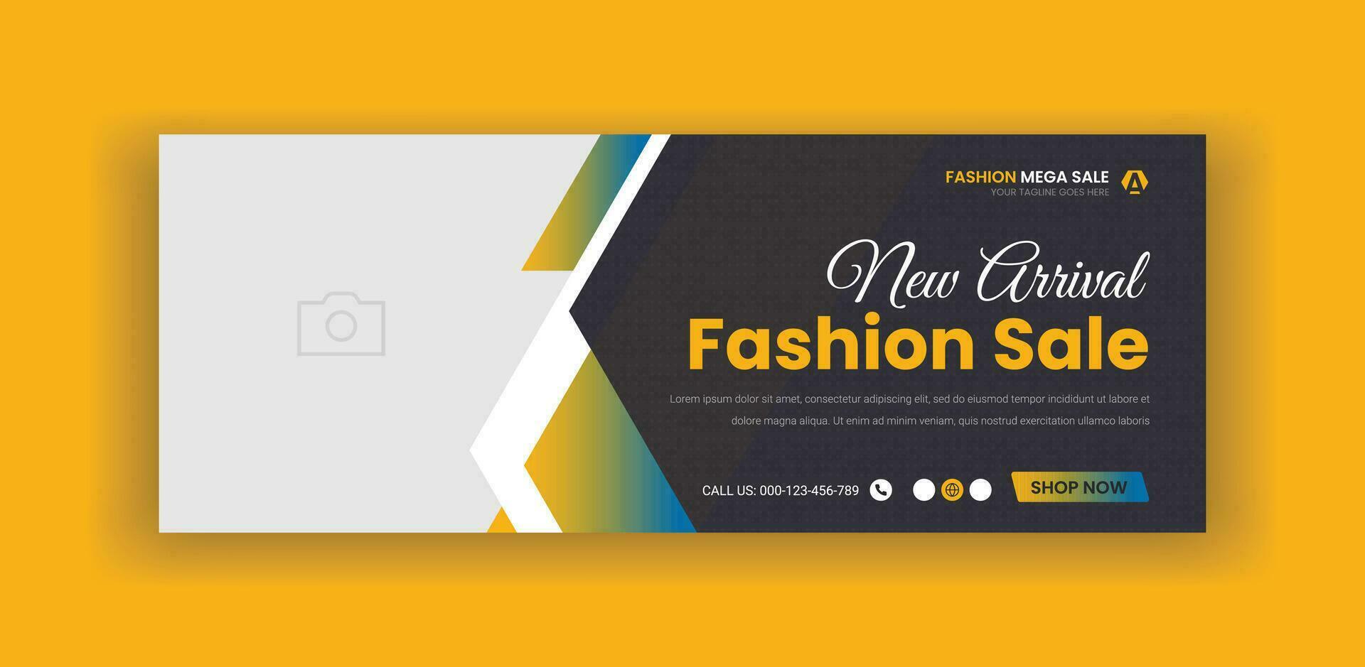 fashion sale social media post cover banner design template. fashion sale cover photo design. fashion sale web banner vector