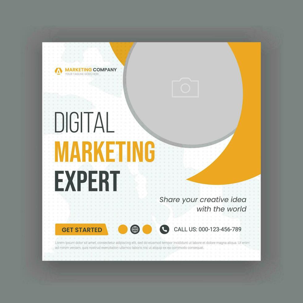 Digital marketing and corporate social media post template or Web banner vector