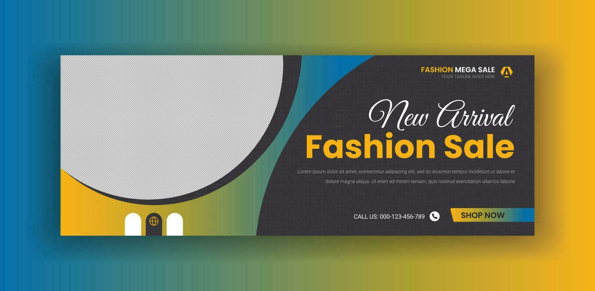 fashion sale social media post cover banner design template. fashion sale cover photo design. fashion sale web banner vector