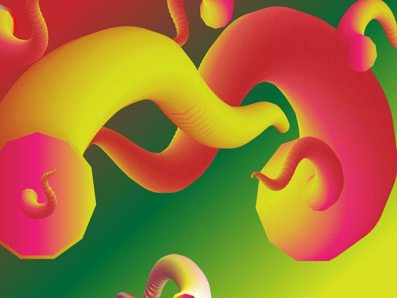 a colorful abstract image of a snake and an egg vector