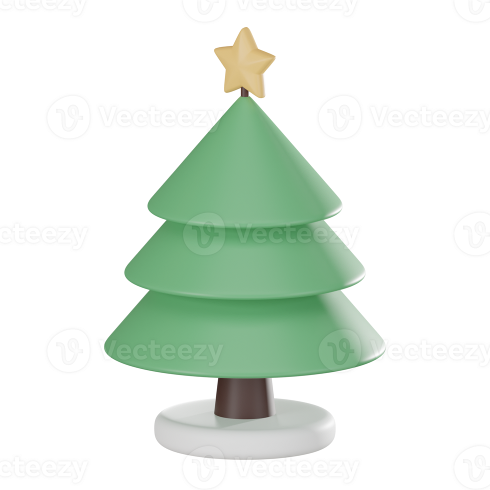 Navidad árbol elementos festivo 3d íconos para fiesta temporada 3d prestar. png