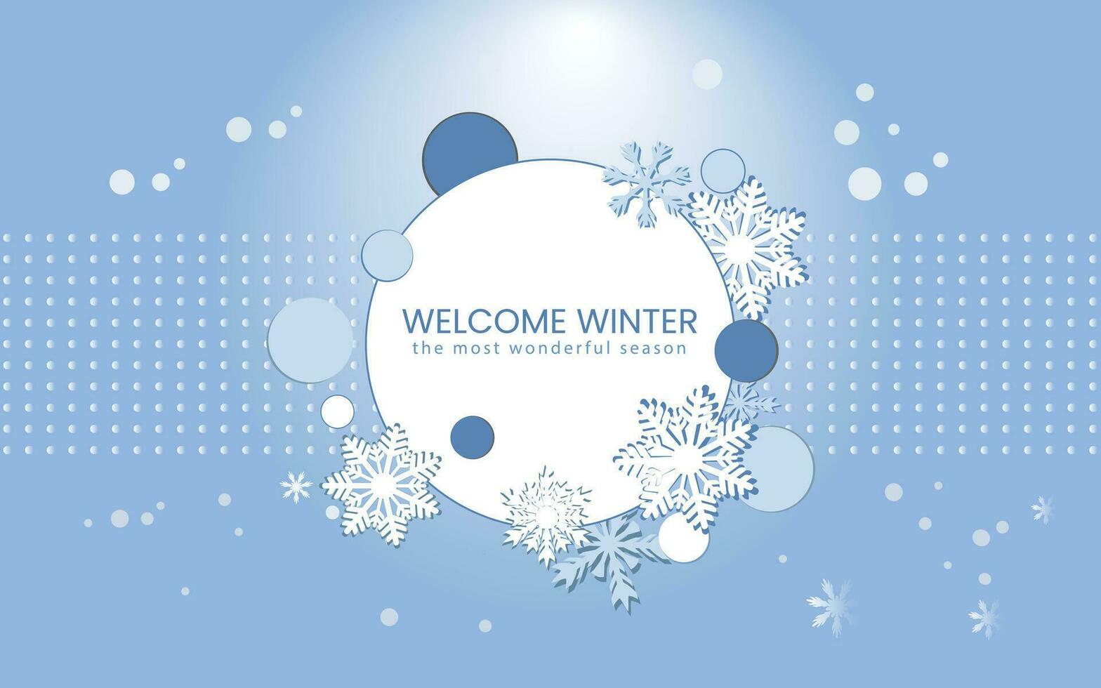 Free vector welcome winter lettering background in paper style