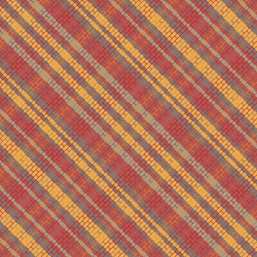 Tartan plaid pattern with texture and coffee color. vector