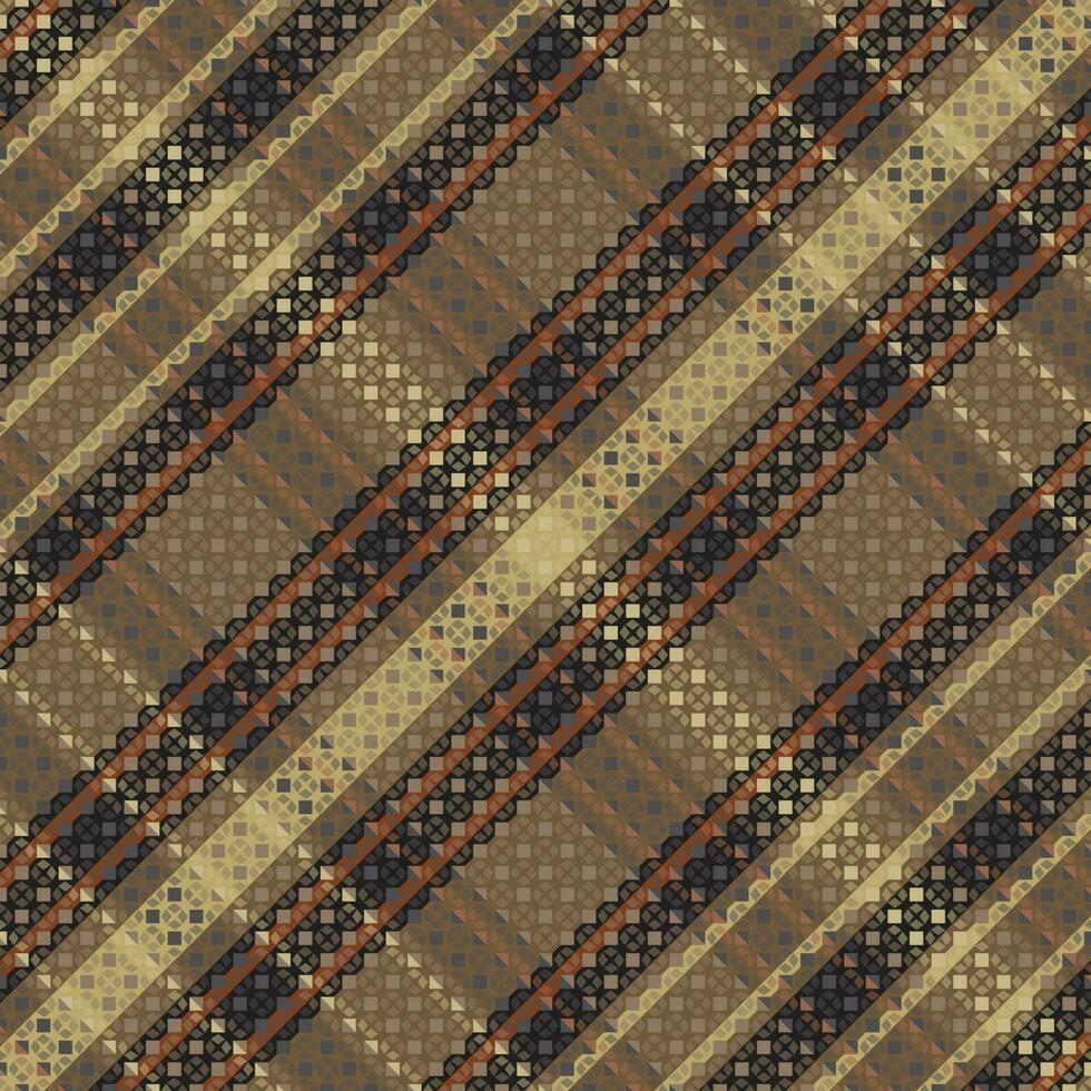 Tartan plaid pattern with texture and coffee color. vector
