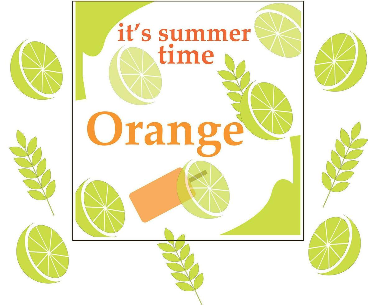 summer lemon with leaf use fun, party, camp, sale, holyday and others vector