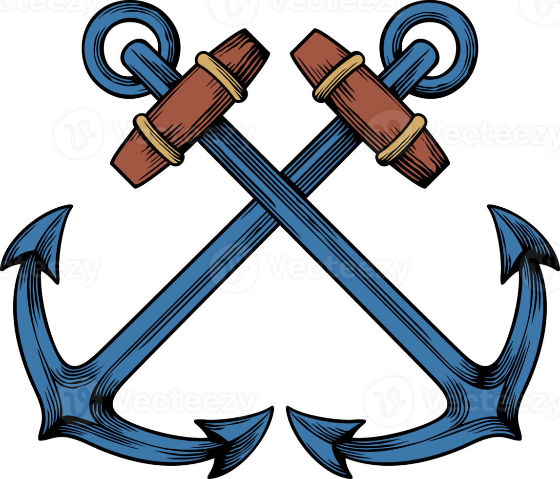 anclas cruzadas png ilustración 32332277 PNG