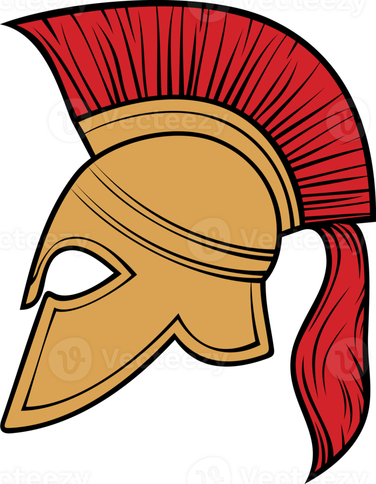 PNG Illustration of an Ancient Greek - Spartan Warrior Helmet