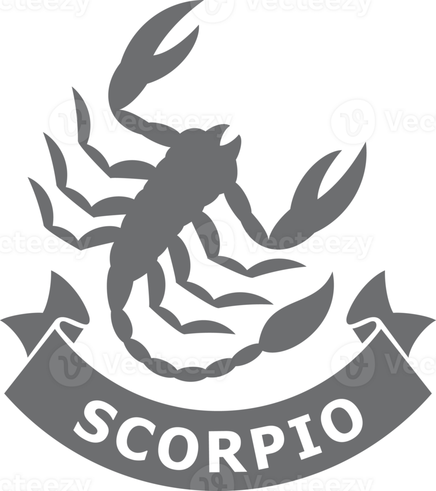 Scorpio Label PNG Illustration