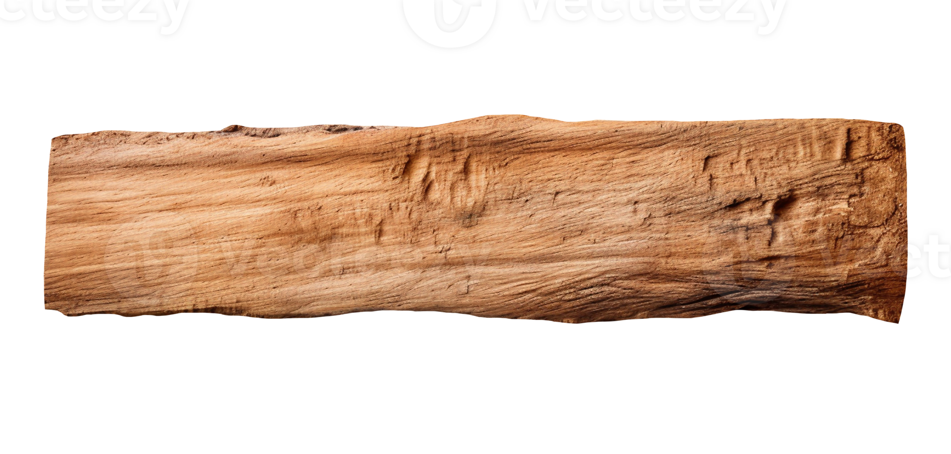 Old wood piece on transparent background, AI Generative png