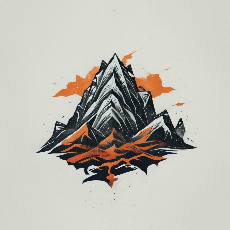 Mountain Illustration Ai Generative photo