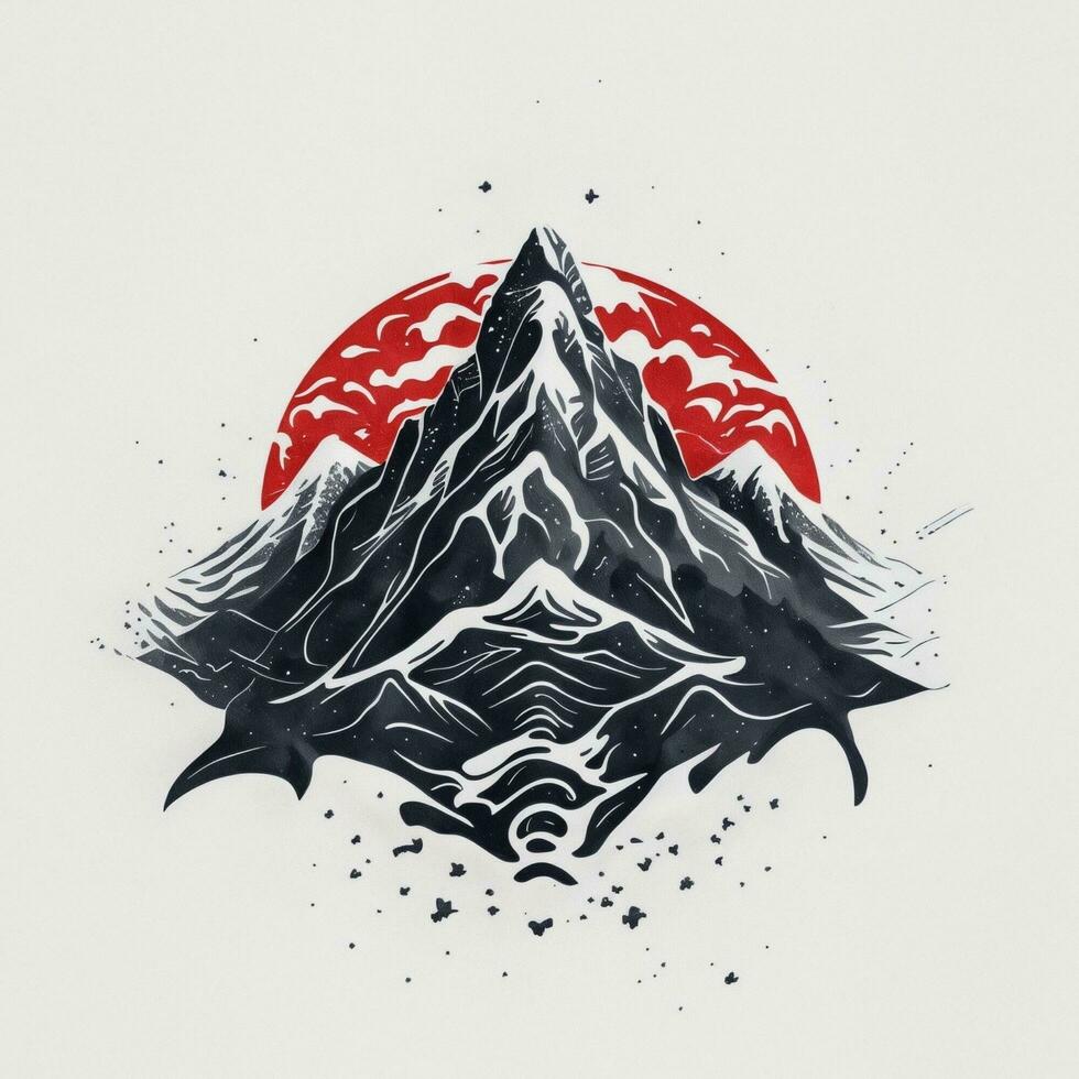 Mountain Illustration Ai Generative photo