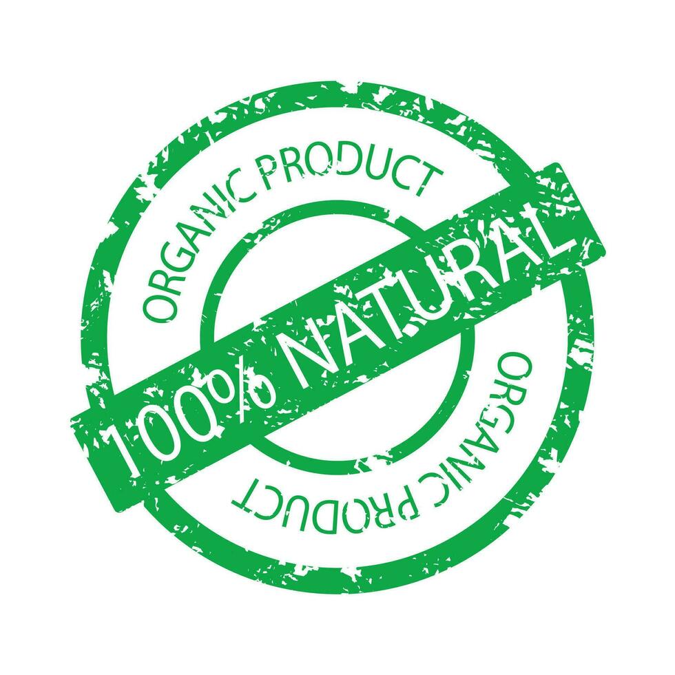 orgánico producto caucho estampilla. orgánico y natural sello textura. vector ilustración