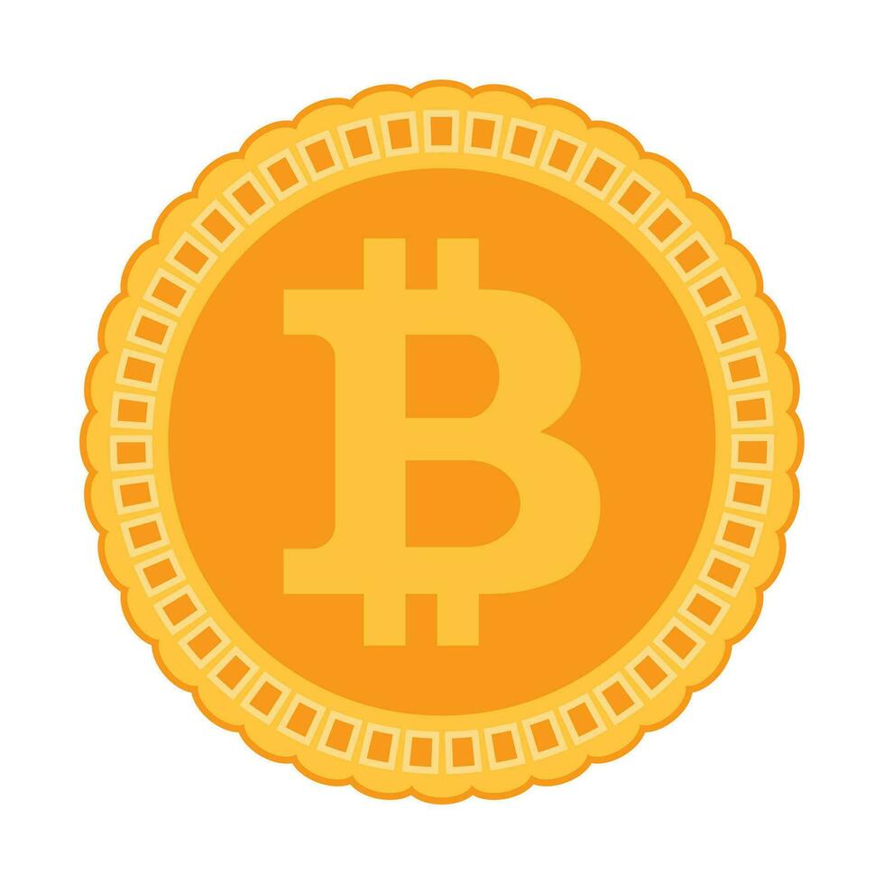 Bitcoin icon. Crypto coin vector. Illustration of bitcoin, bit-coin cash virtual money, btc symbol vector