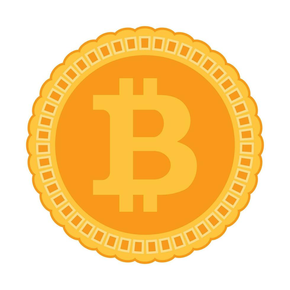 Bitcoin icon. Crypto coin vector. Illustration of bitcoin, bit-coin cash virtual money, btc symbol vector