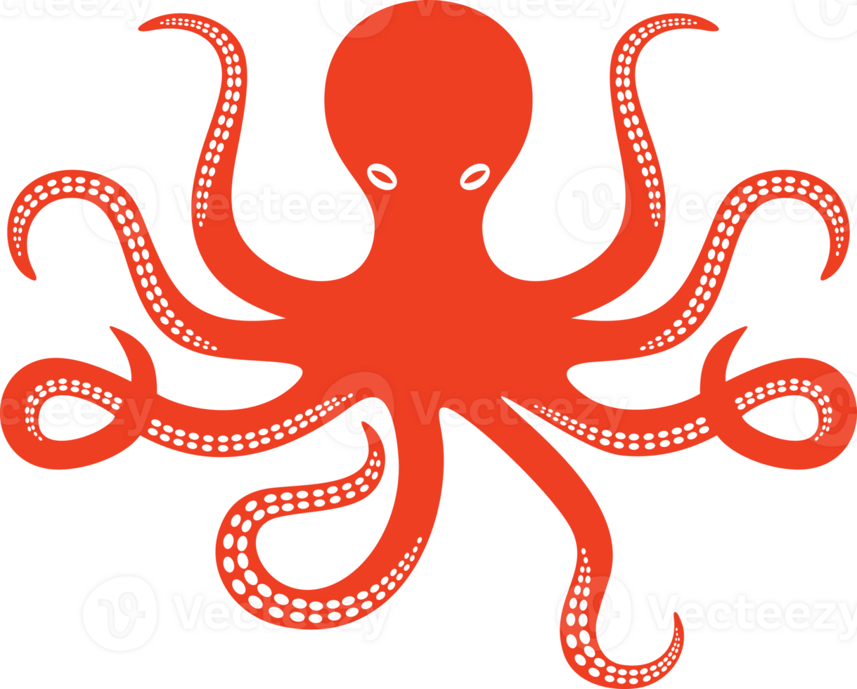 Octopus and Tentacles PNG Illustration