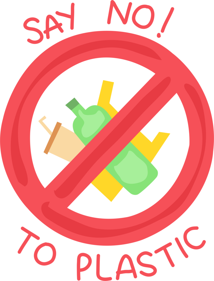 say no to plastic png