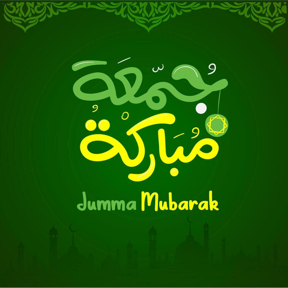 jumma Mubarak caligrafía para social medios de comunicación publicaciones vector diseño