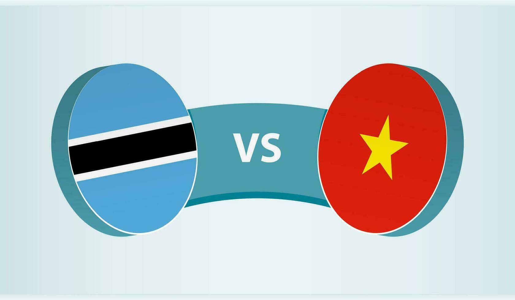 Botswana versus Vietnam, equipo Deportes competencia concepto. vector