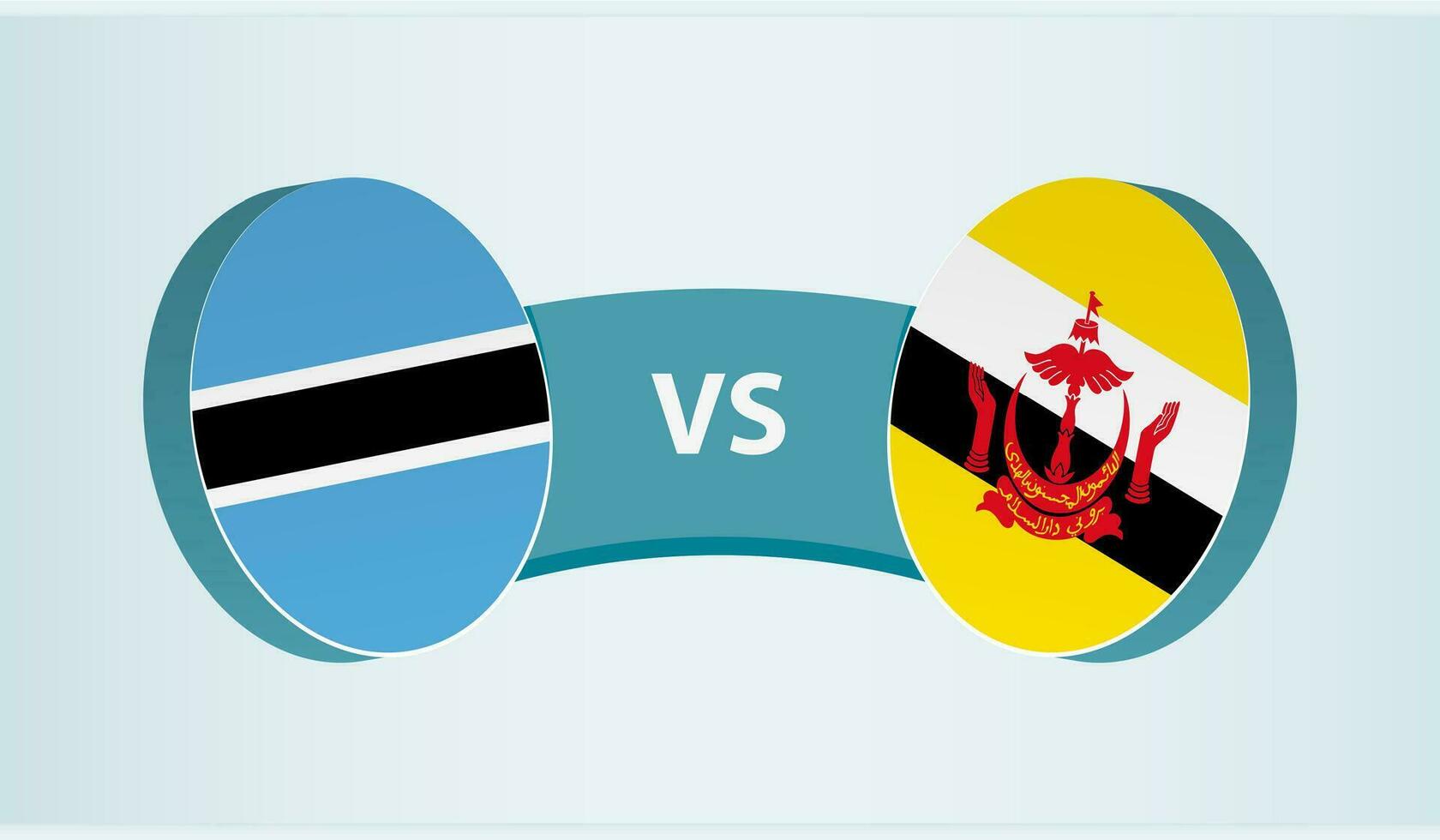 Botswana versus Brunei, team sports competition concept. vector