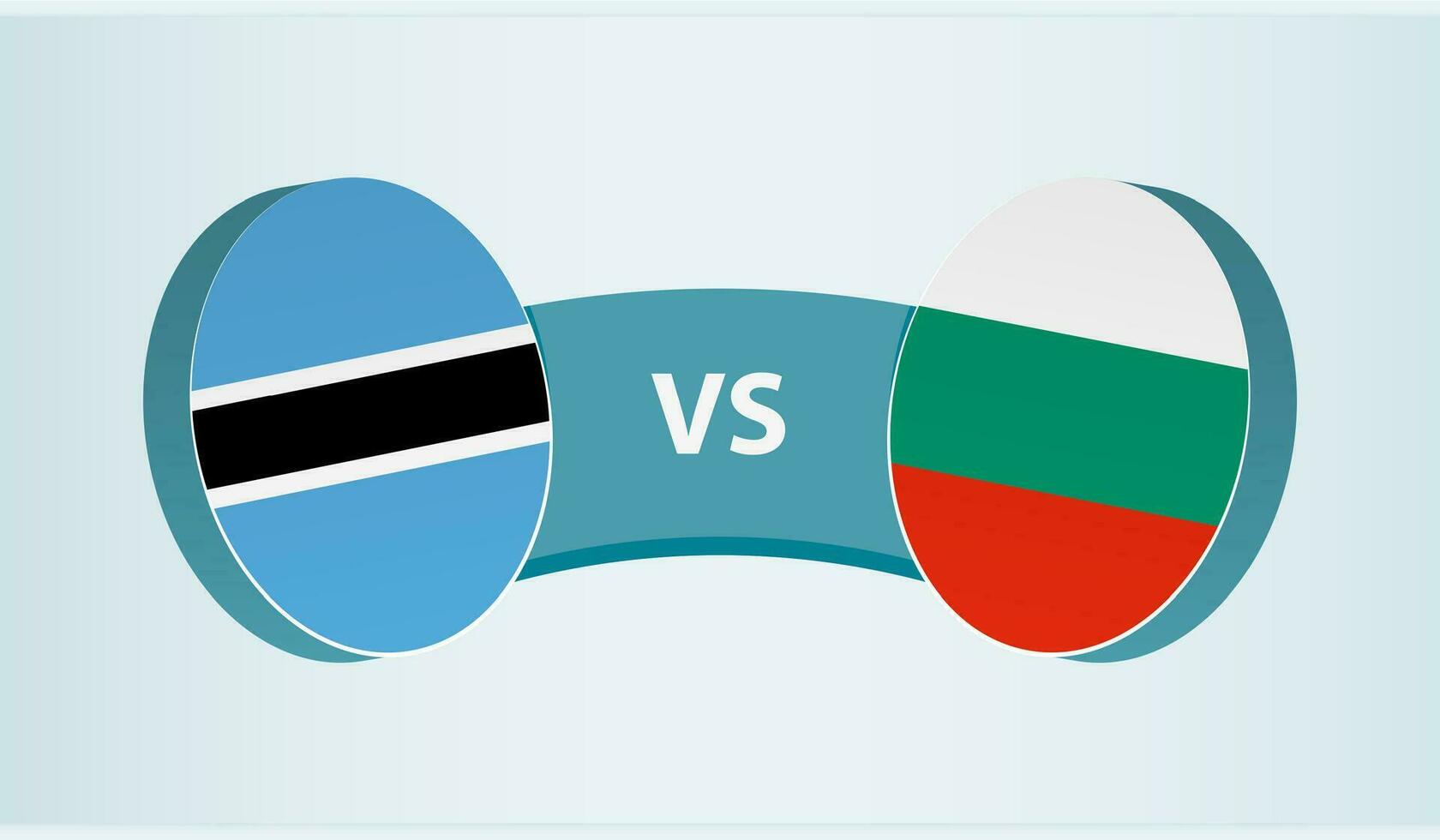 Botswana versus Bulgaria, equipo Deportes competencia concepto. vector