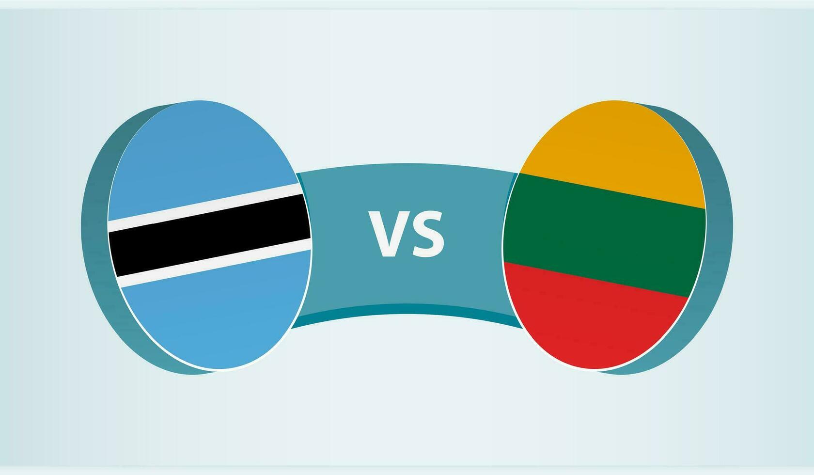 Botswana versus Lithuania, team sports competition concept. vector