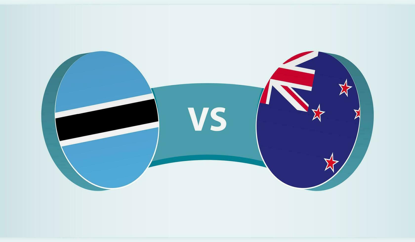 Botswana versus New Zealand, team sports competition concept. vector