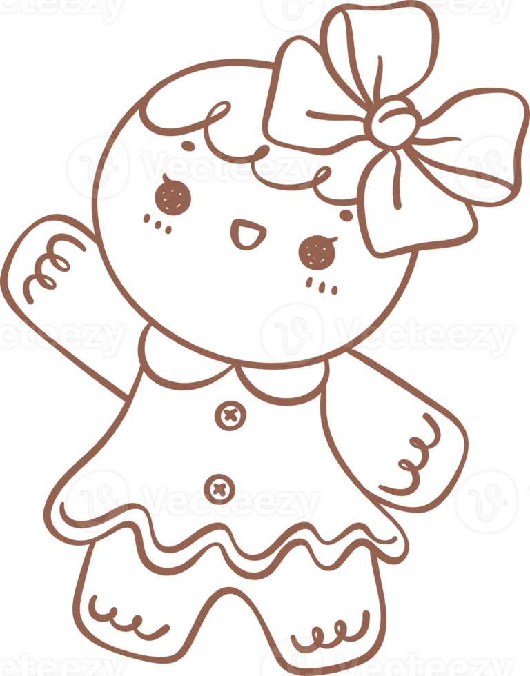 gingerbread-girl-outline-32334064-png