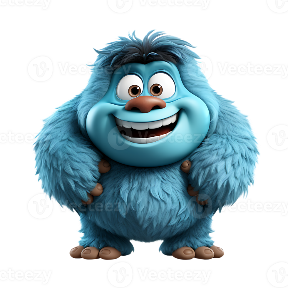3D Cute Gorilla Mascotai,ai generative png