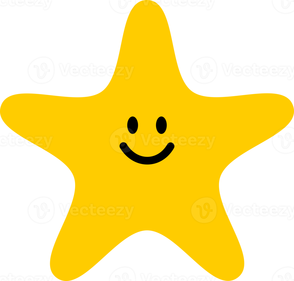 Gelb Lächeln Star Symbol png