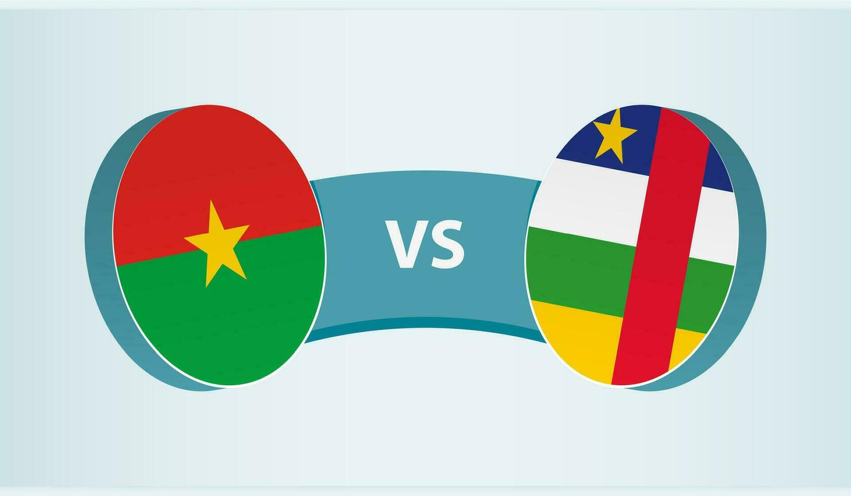 burkina faso versus central africano república, equipo Deportes competencia concepto. vector