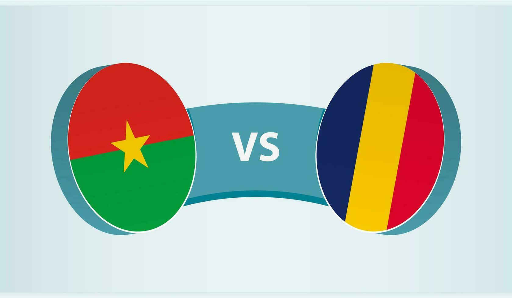 burkina faso versus Chad, equipo Deportes competencia concepto. vector