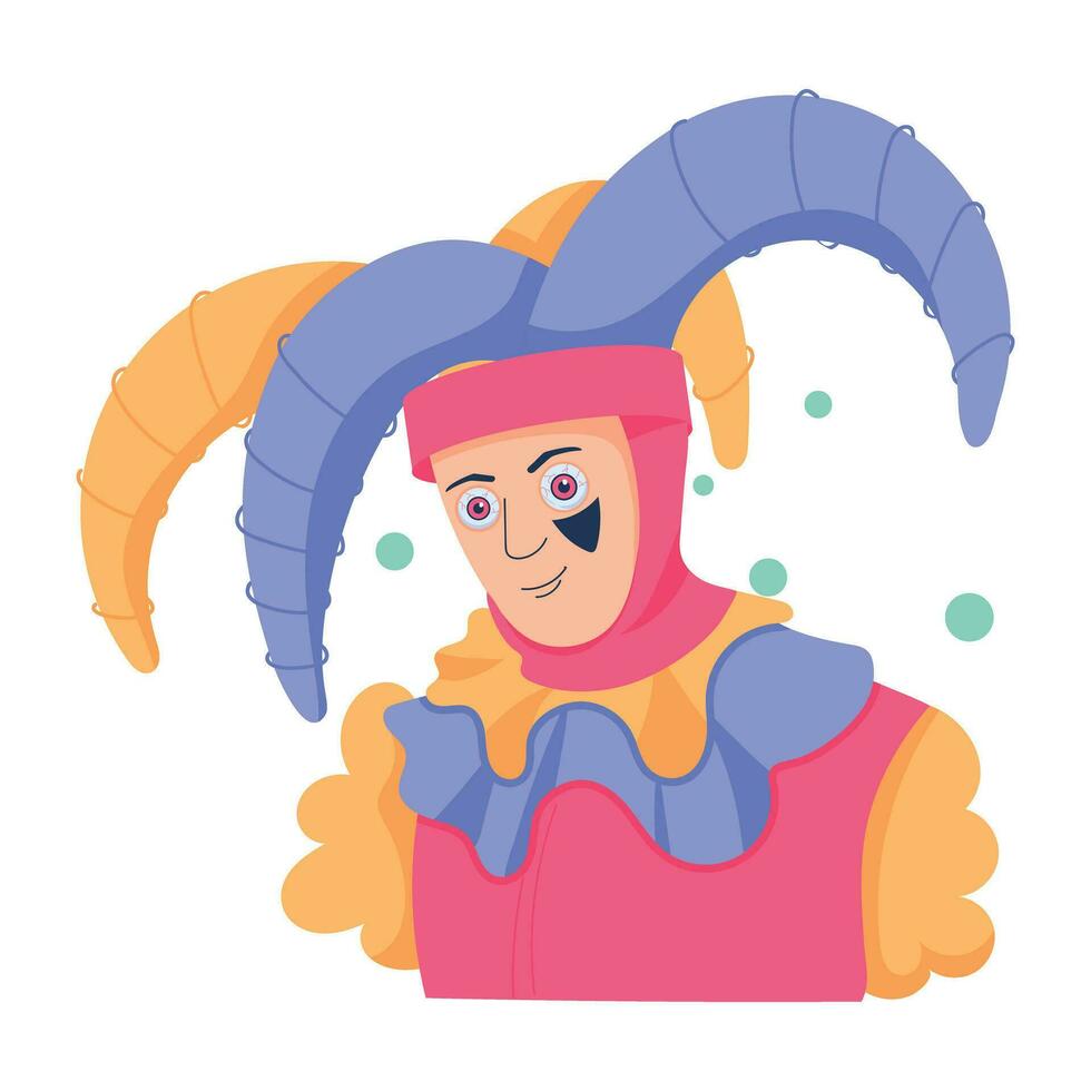 Trendy Scary Jester vector