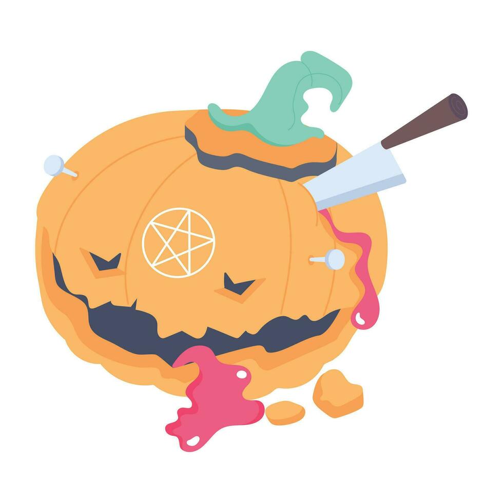 Trendy Magic Pumpkin vector