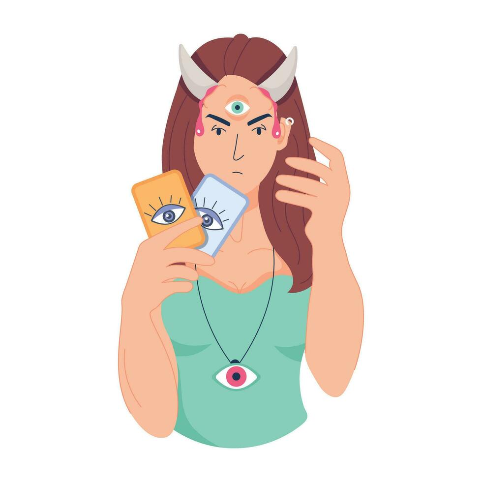 Trendy Tarot Magic vector