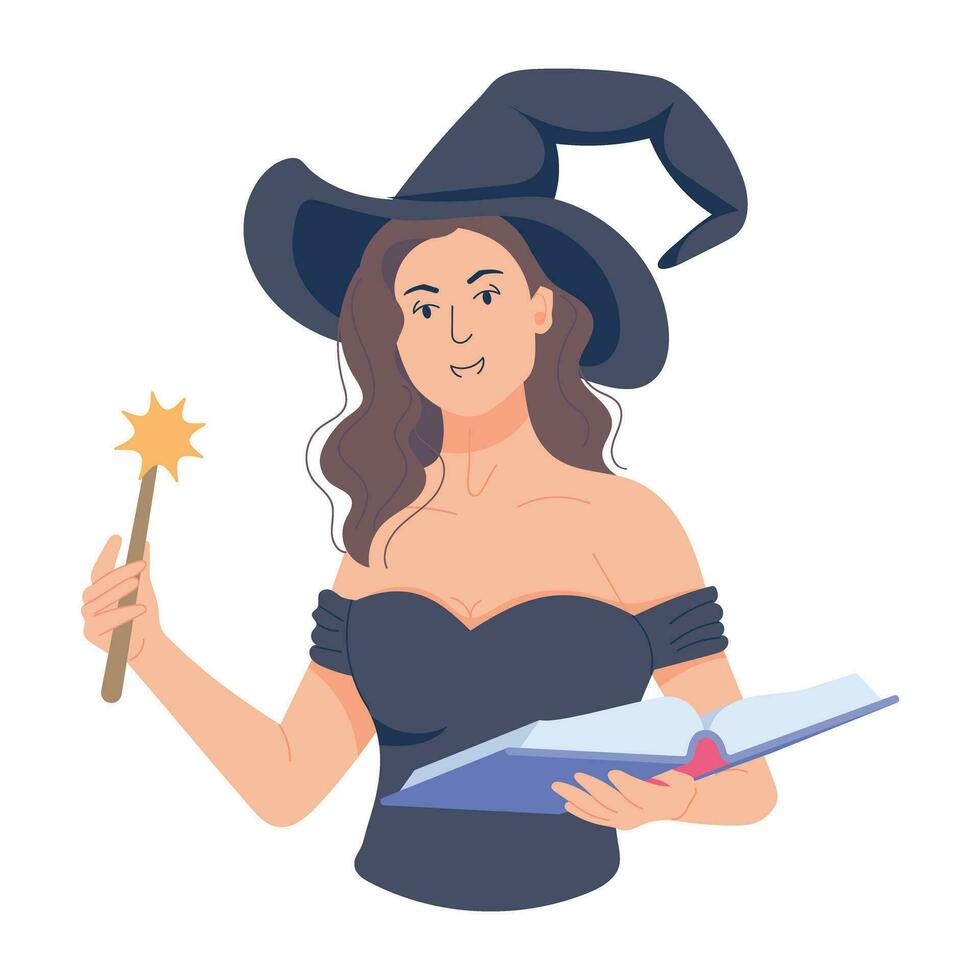 Trendy Witch Spell vector