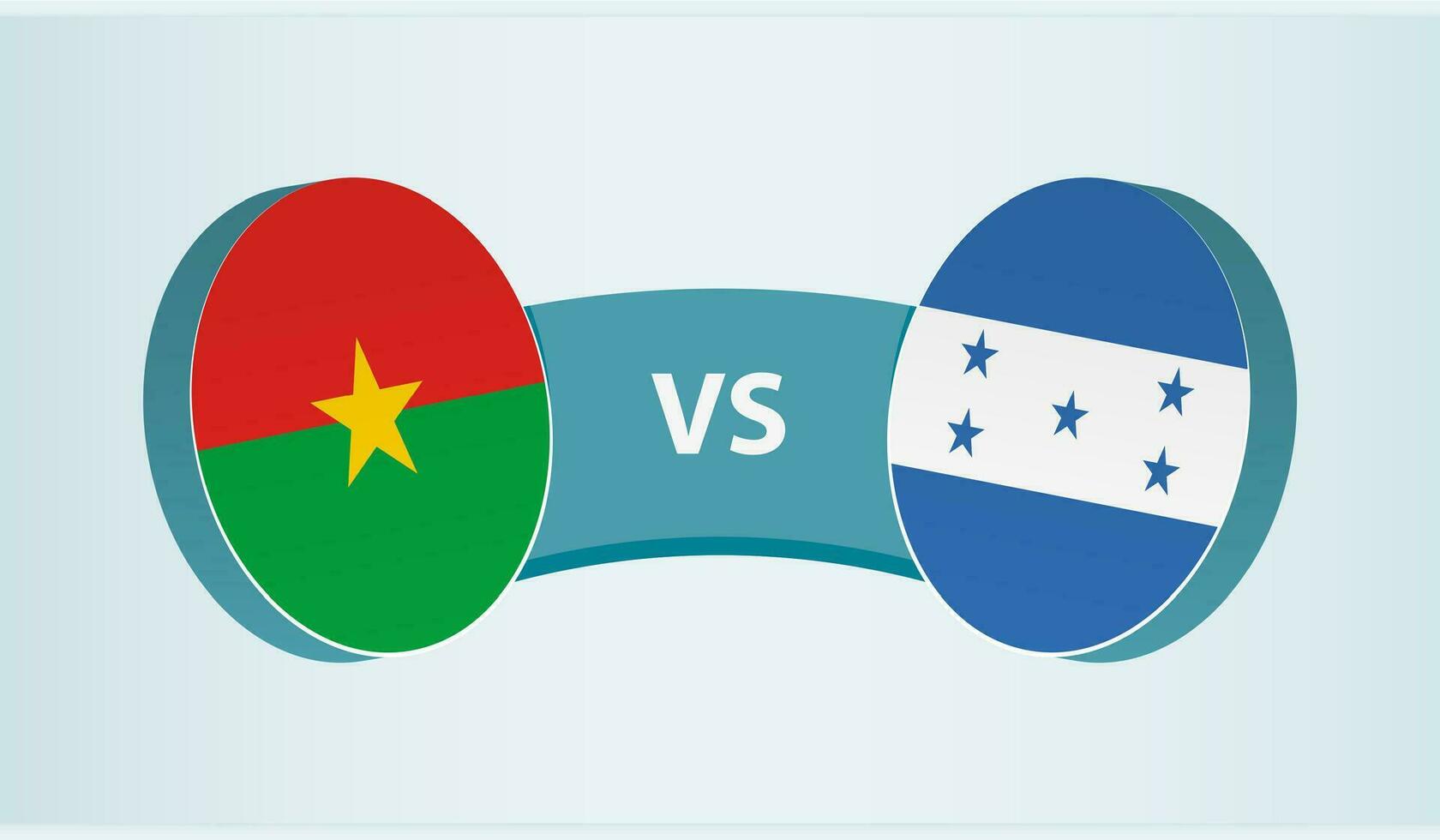 burkina faso versus Honduras, equipo Deportes competencia concepto. vector