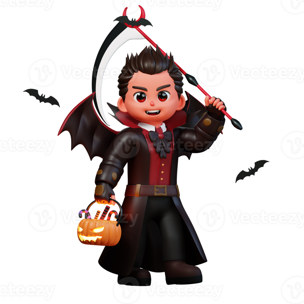 3D Character Halloween Vampire png