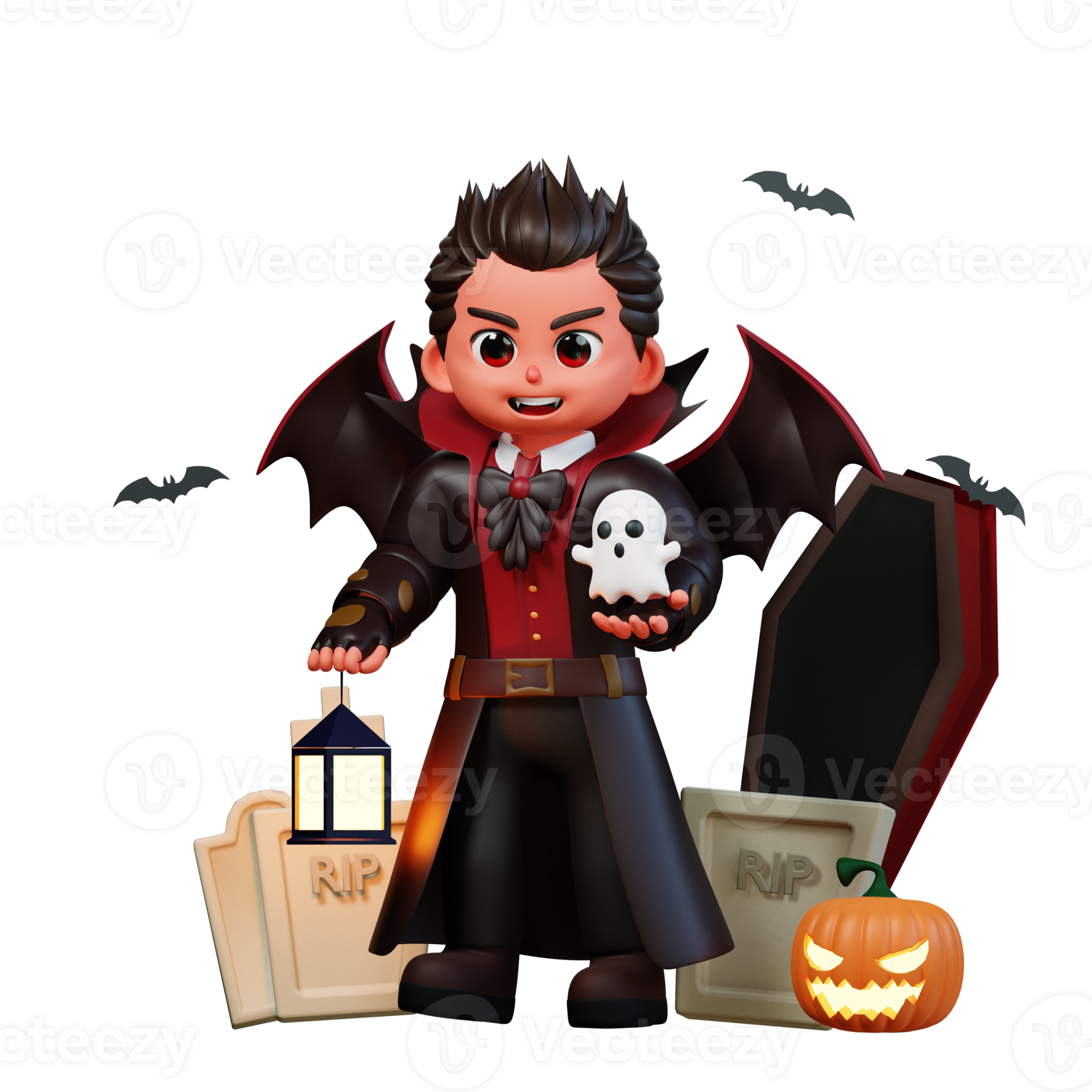 3D Character Halloween Vampire 32334360 PNG
