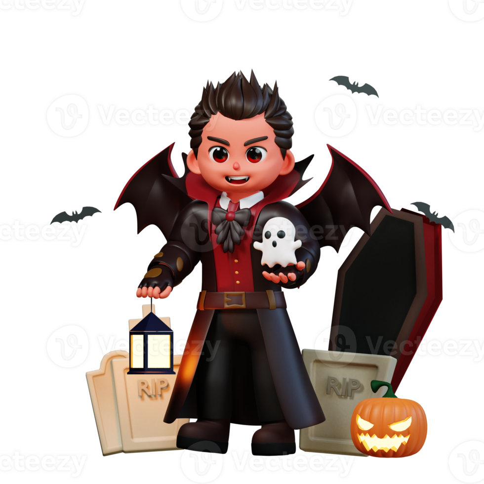 3D Character Halloween Vampire png