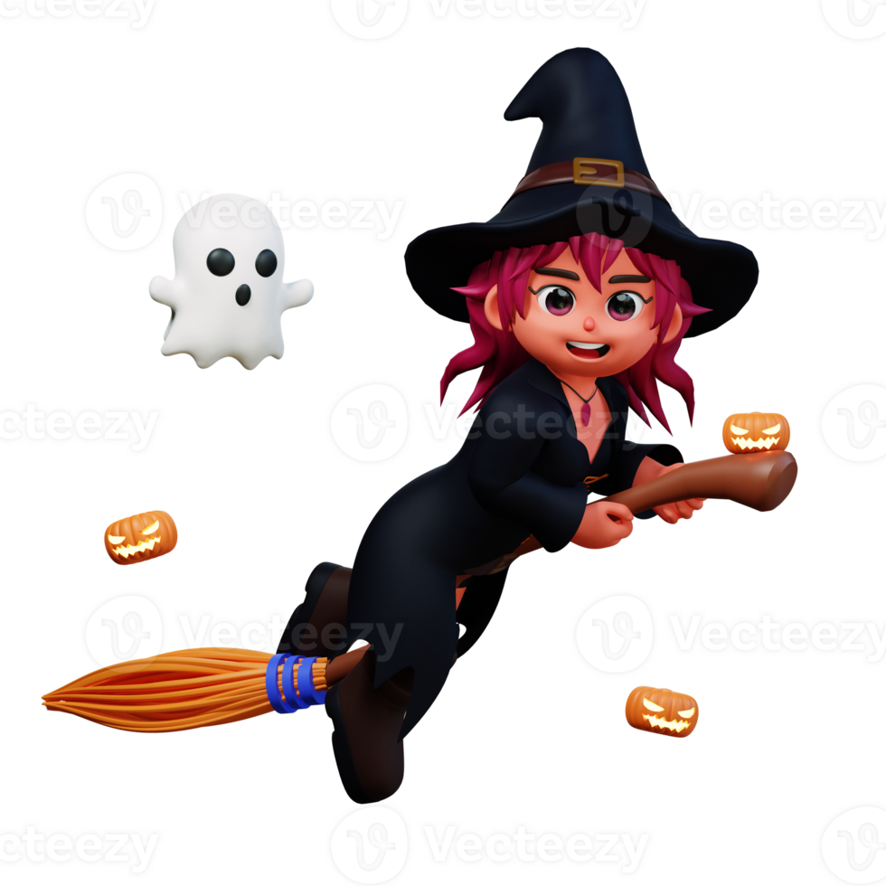 3D Character Halloween Wizard png