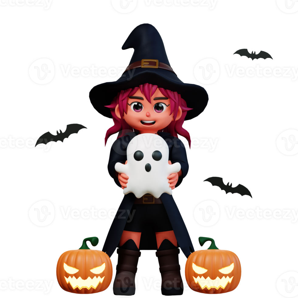 3D Character Halloween Wizard png