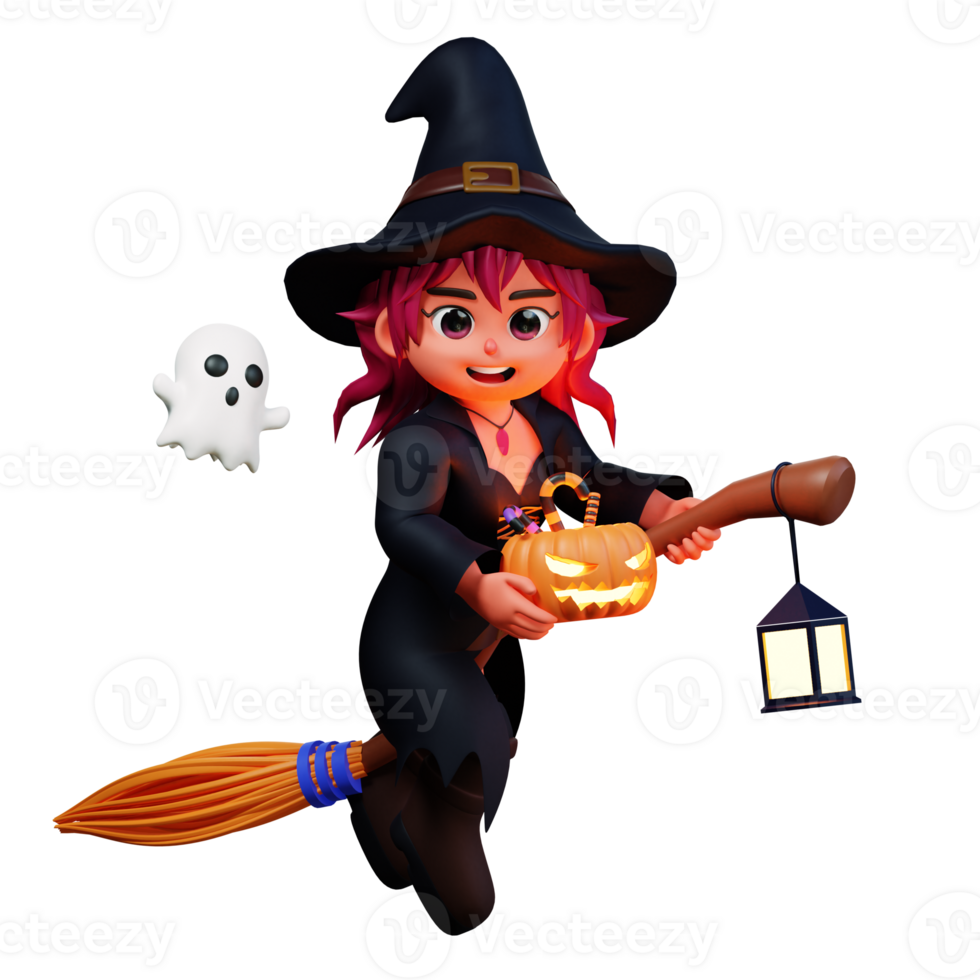 3D Character Halloween Wizard png