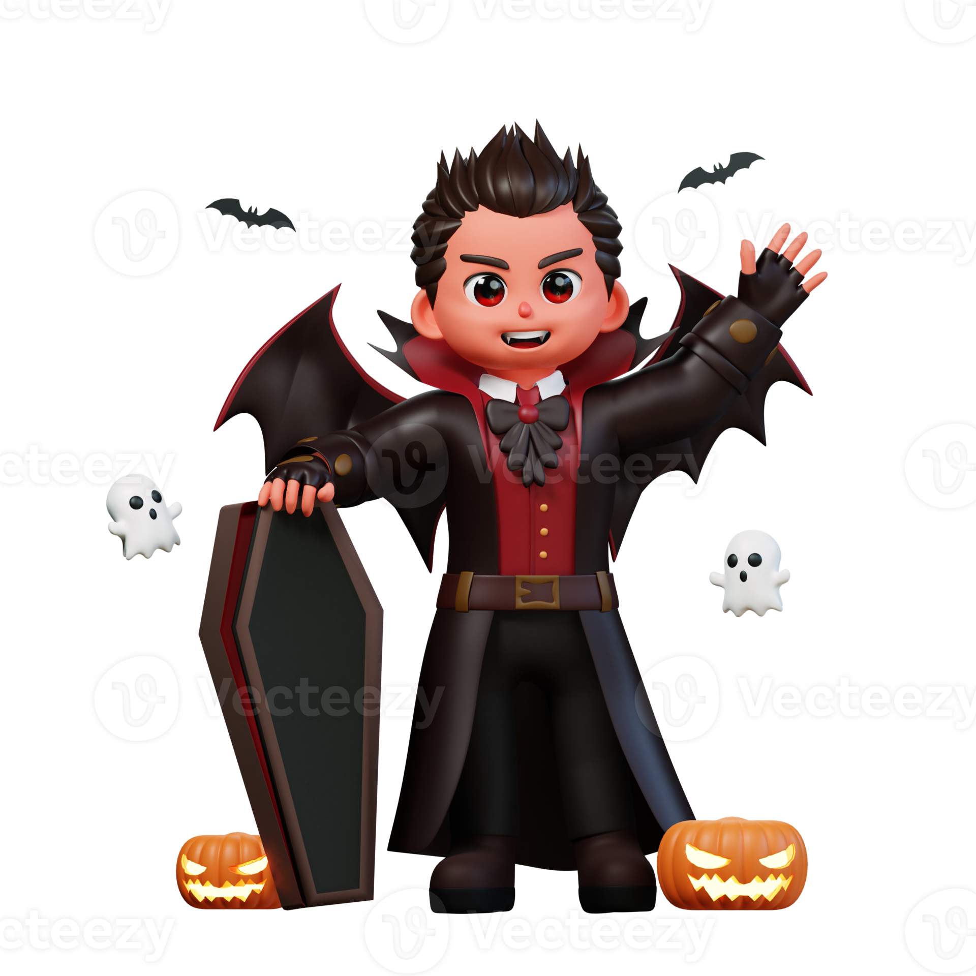 3D Character Halloween Vampire 32334368 PNG