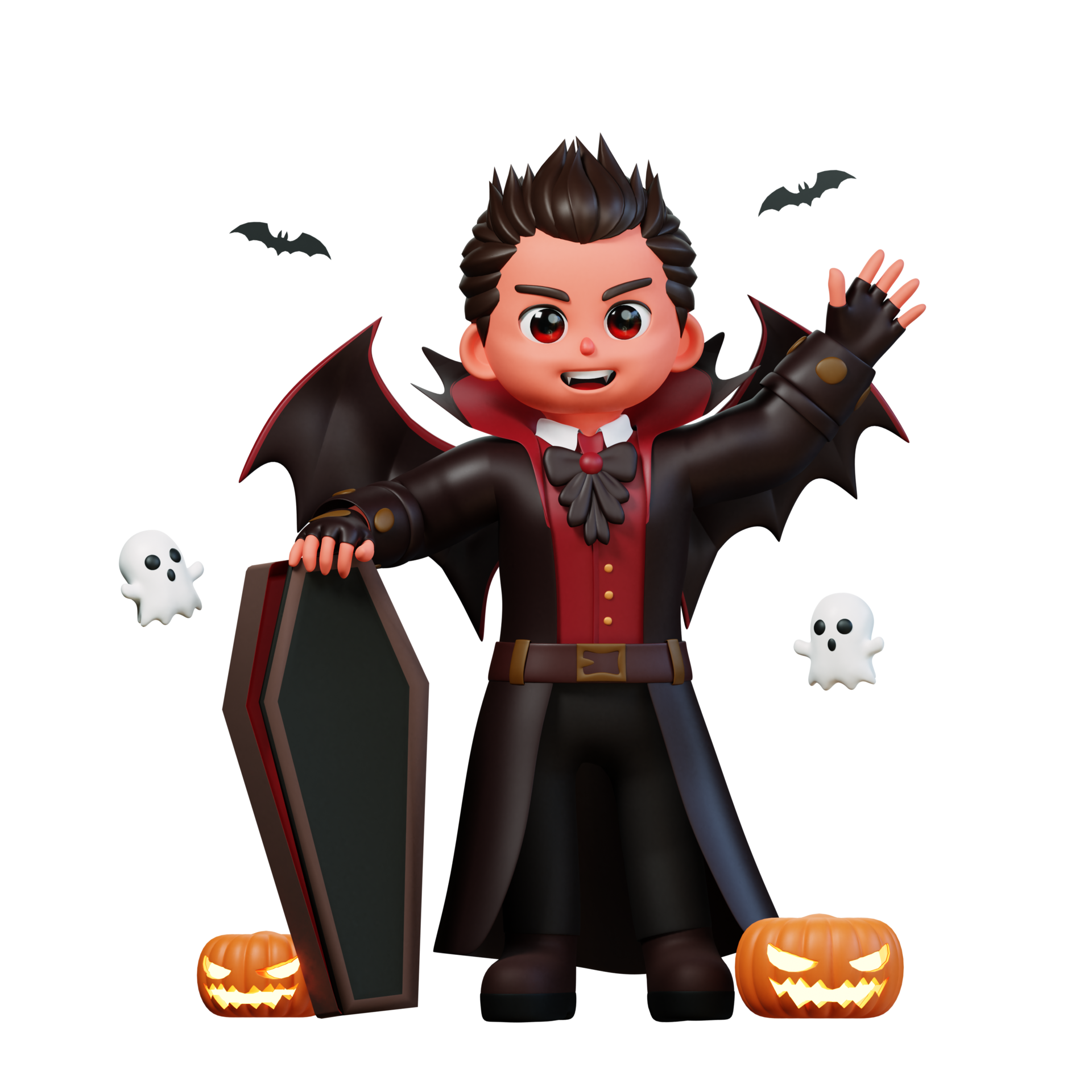 3D Character Halloween Vampire 32334368 PNG