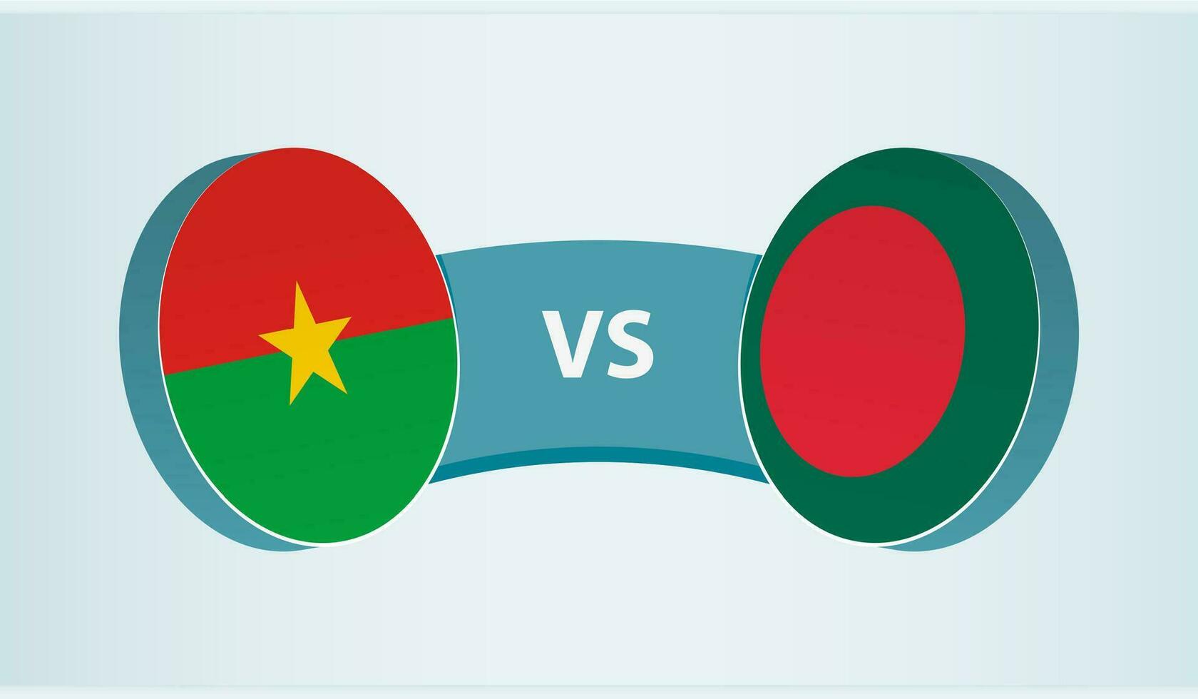 burkina faso versus bangladesh, equipo Deportes competencia concepto. vector