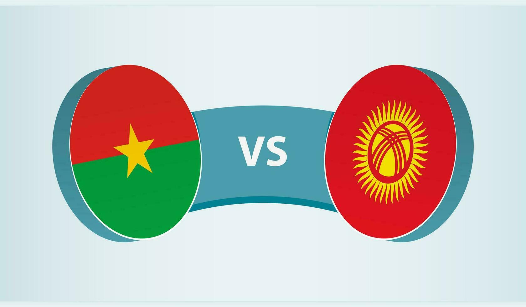 burkina faso versus Kirguistán, equipo Deportes competencia concepto. vector