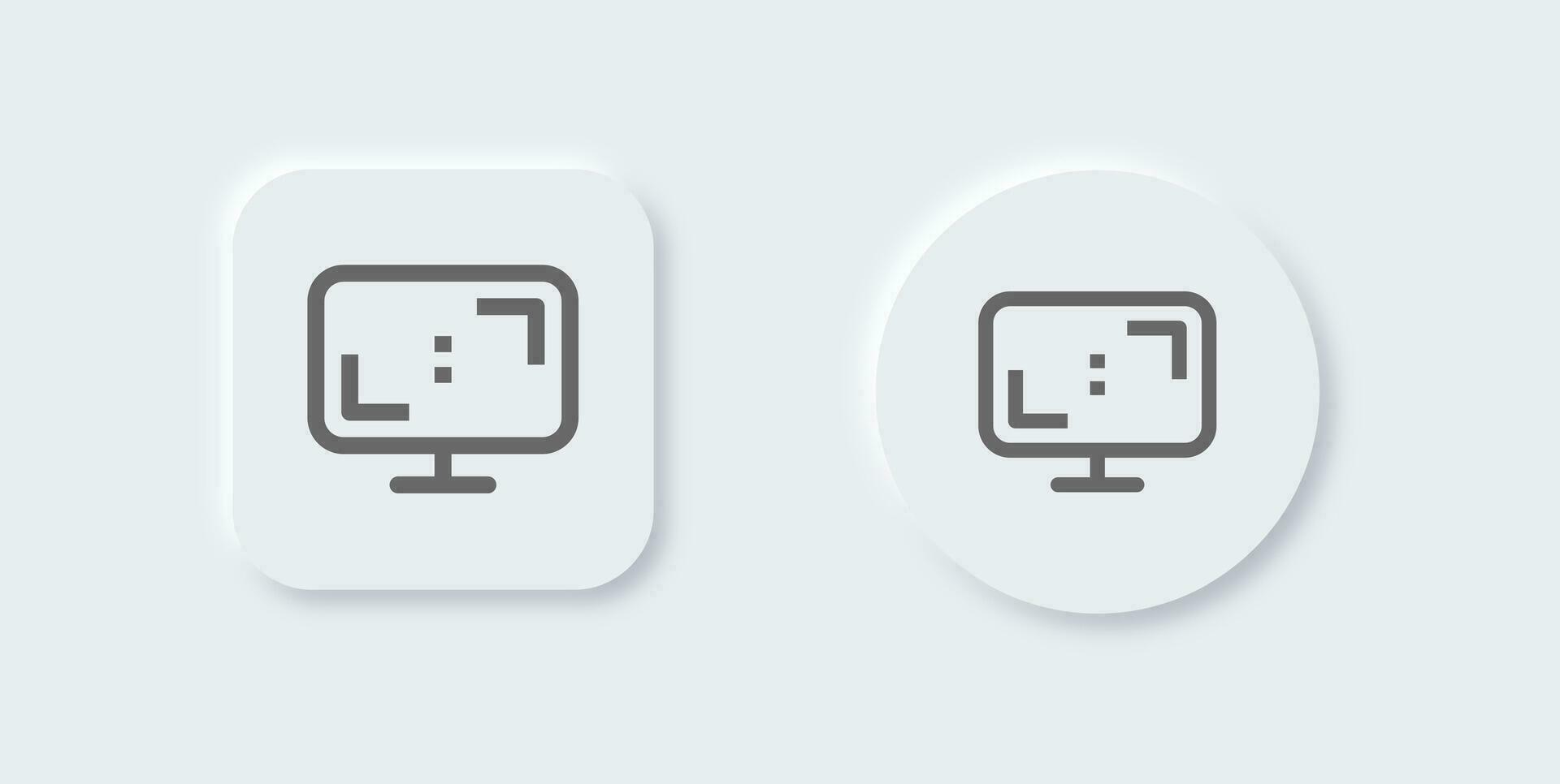 Aspect ratio line icon in neomorphic design style. Widescreen signs vector illustration.