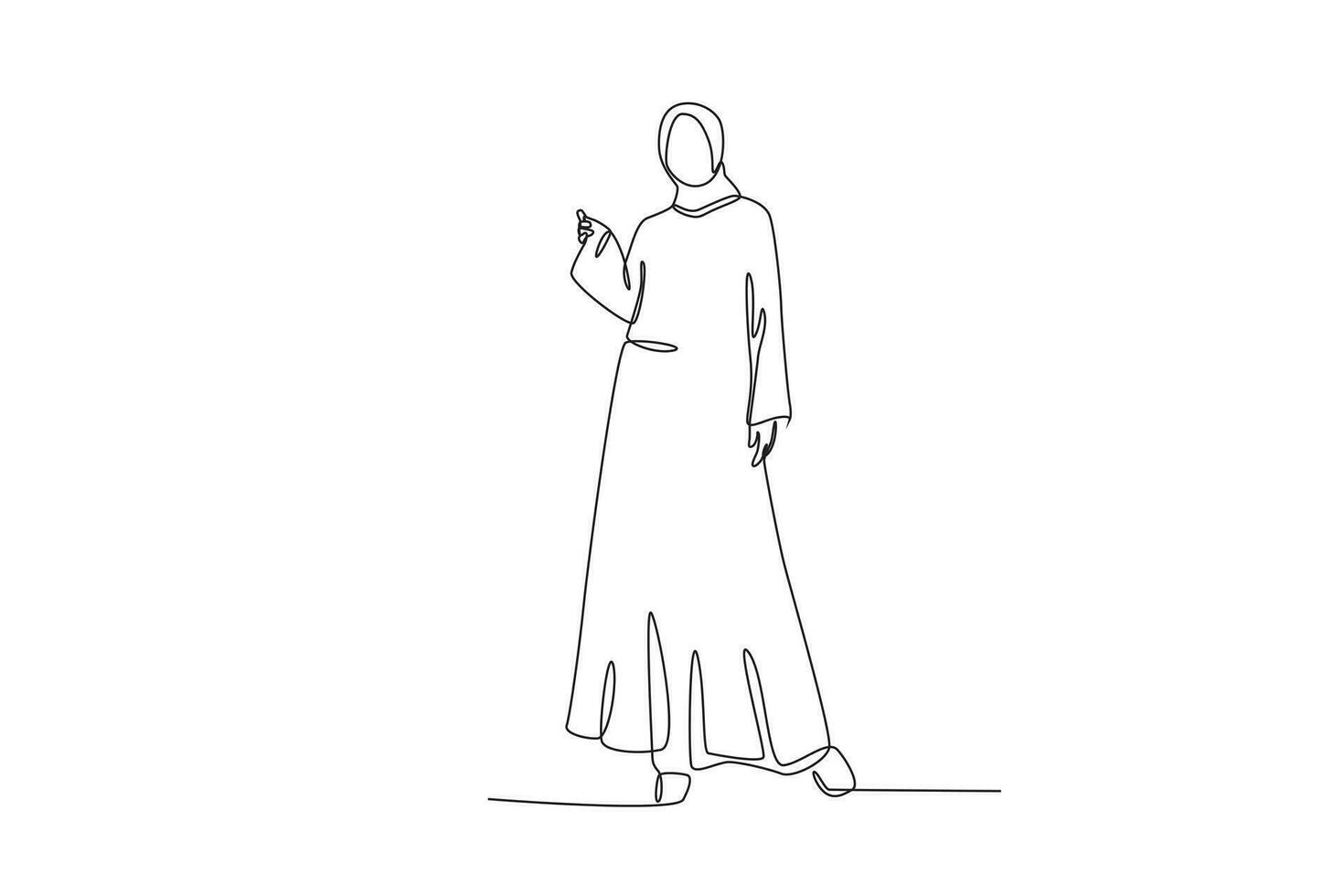 A woman wearing an Arabic fashion vector