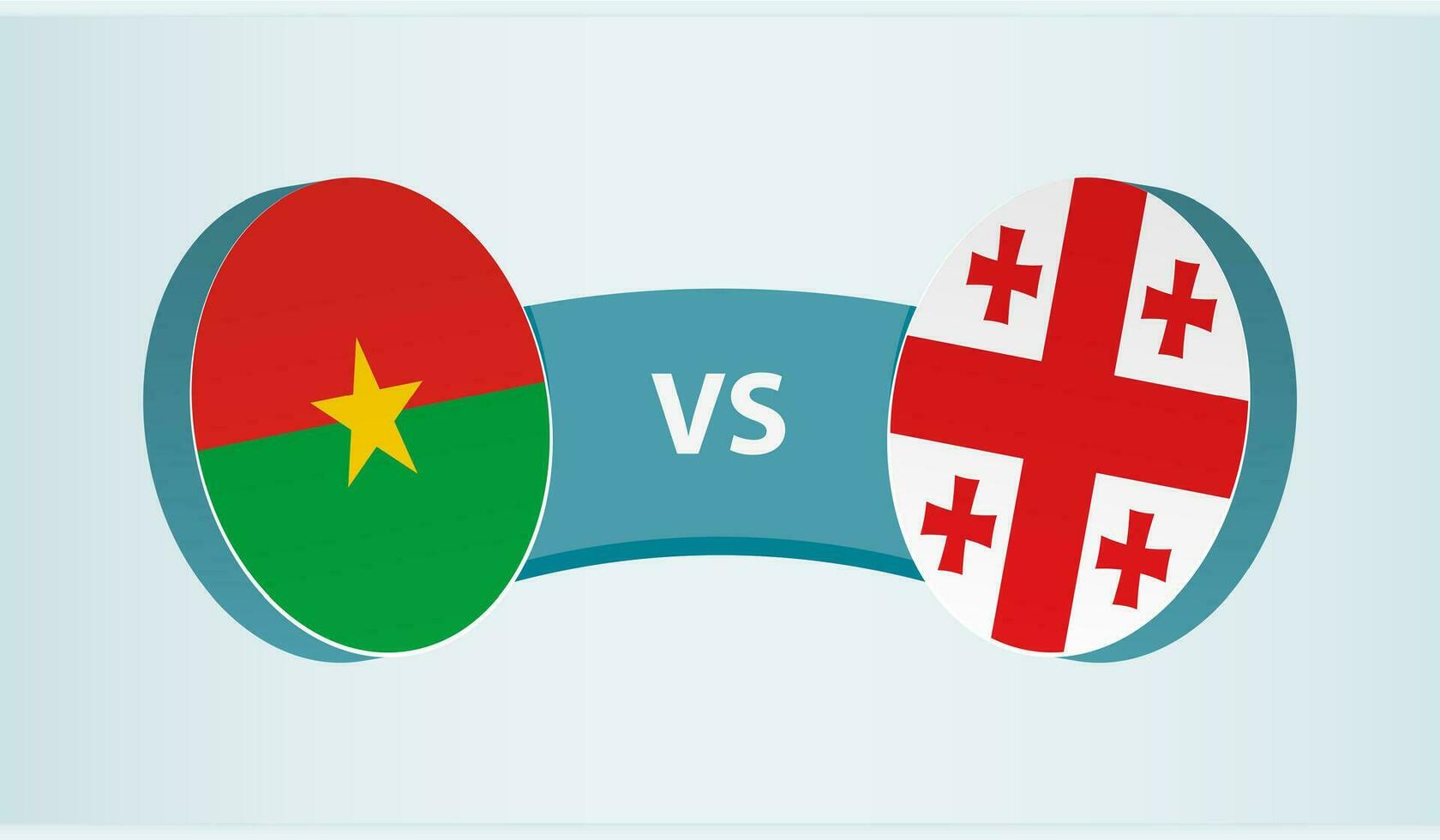 Burkina Faso versus Georgia, team sports competition concept. vector